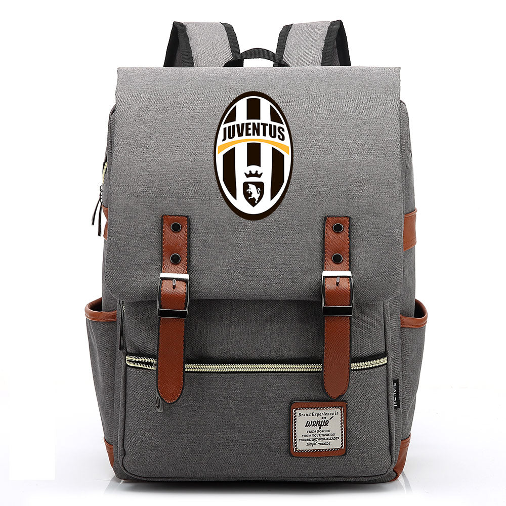 Juventus Football Club Canvas Travel Backpack School Book Bag