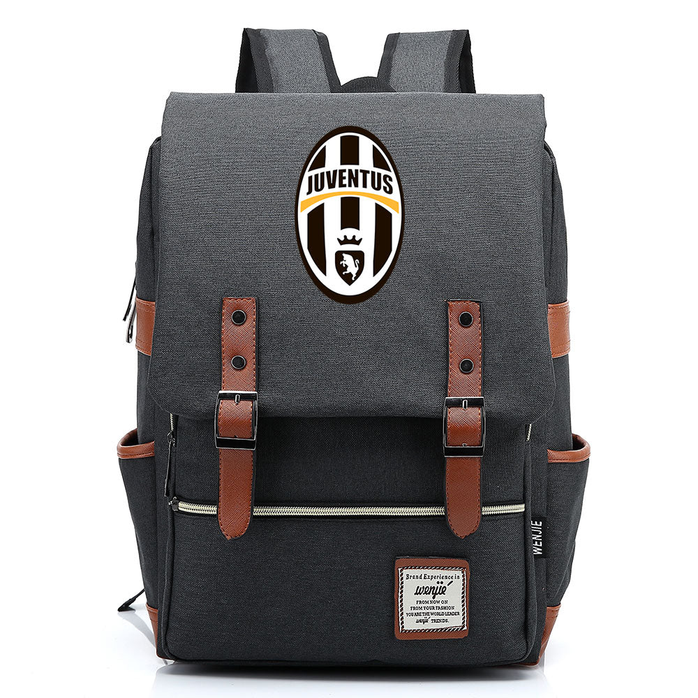 Juventus Football Club Canvas Travel Backpack School Book Bag