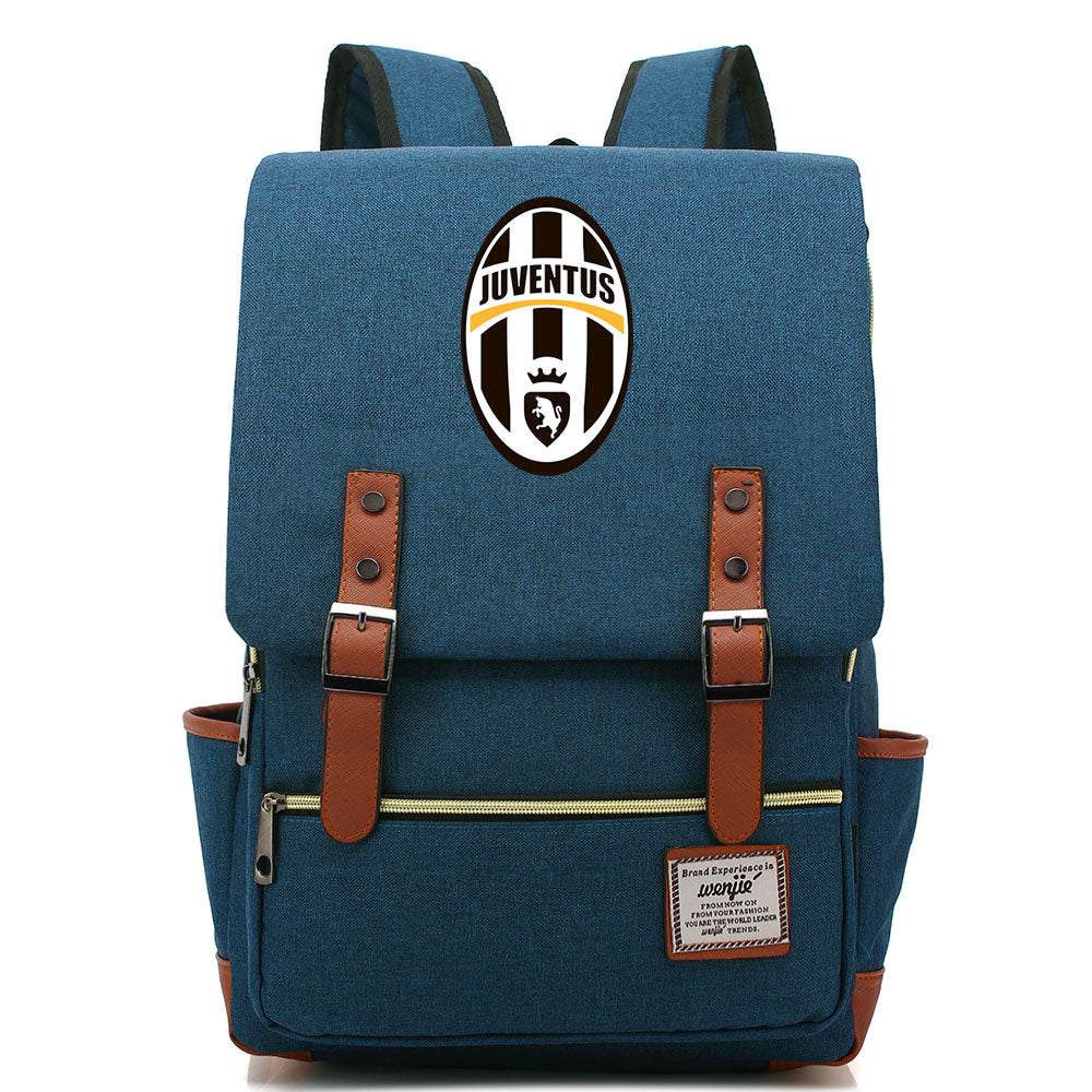 Juventus Football Club Canvas Travel Backpack School Book Bag