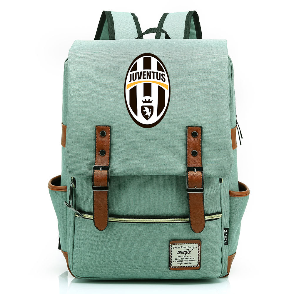 Juventus Football Club Canvas Travel Backpack School Book Bag