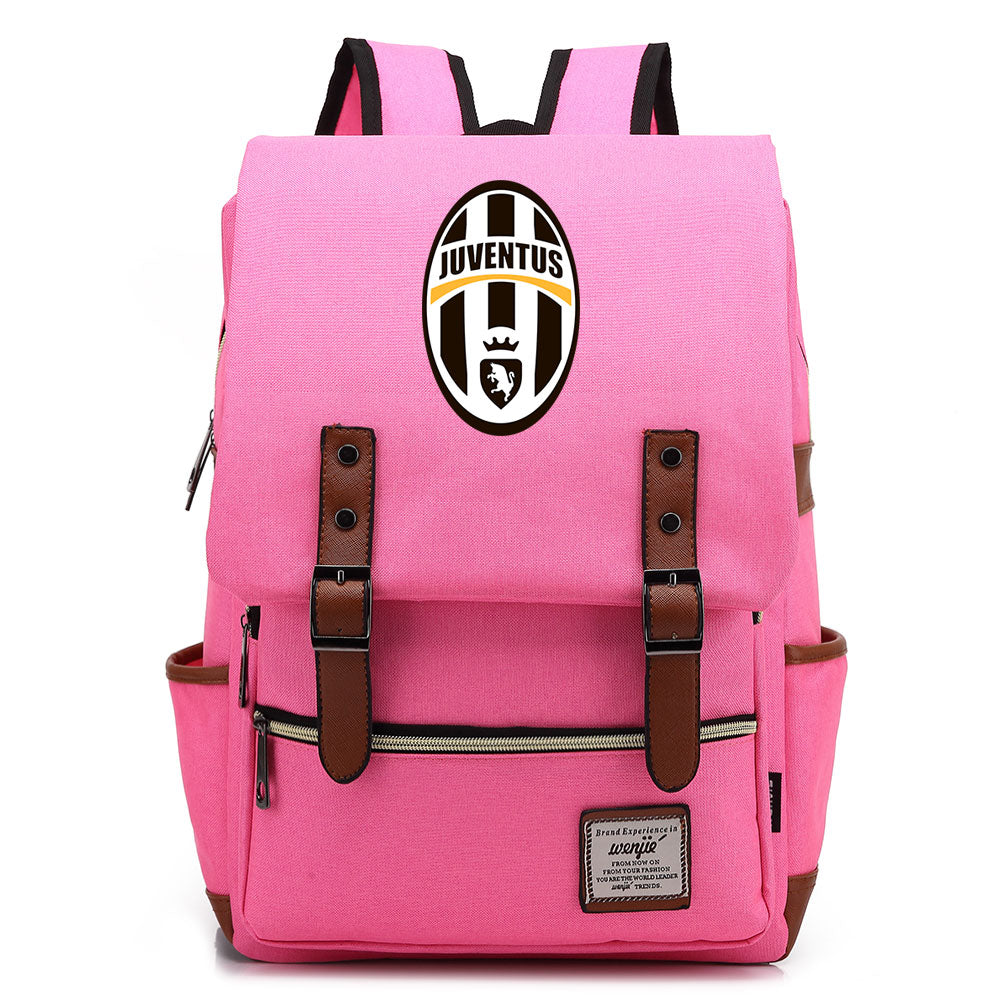 Juventus Football Club Canvas Travel Backpack School Book Bag