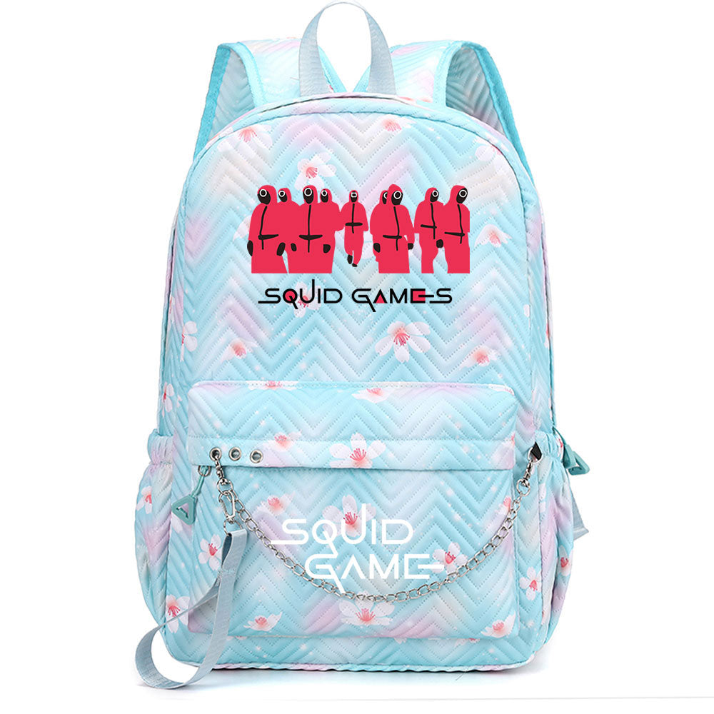 Squid Game USB Charging Backpack Shoolbag Notebook Bag Gifts for Kids Students