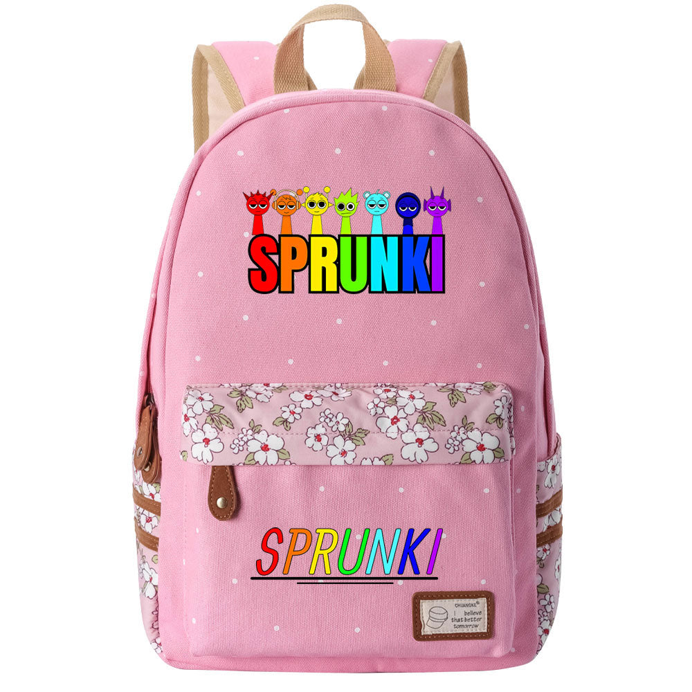 Sprunki Fashion Canvas Travel Backpack School Bag