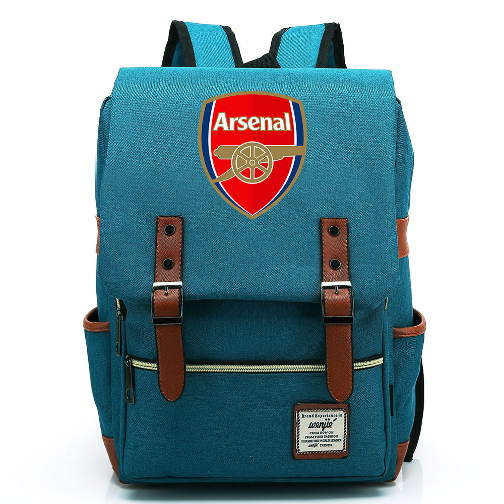 Arsenal Football Club Canvas Travel Backpack School Book Bag
