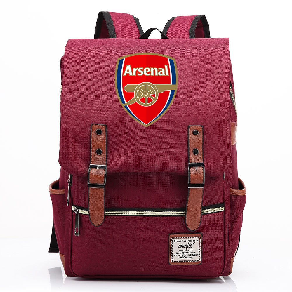 Arsenal Football Club Canvas Travel Backpack School Book Bag