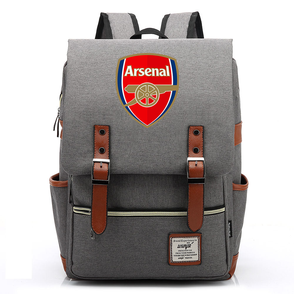 Arsenal Football Club Canvas Travel Backpack School Book Bag