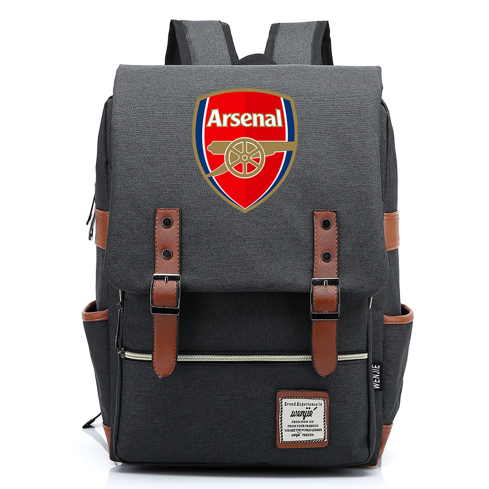 Arsenal Football Club Canvas Travel Backpack School Book Bag