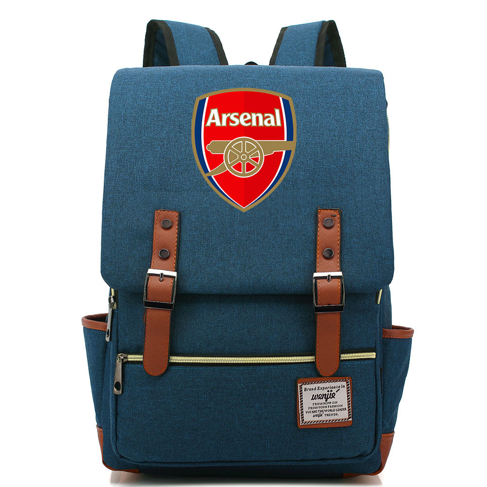 Arsenal Football Club Canvas Travel Backpack School Book Bag