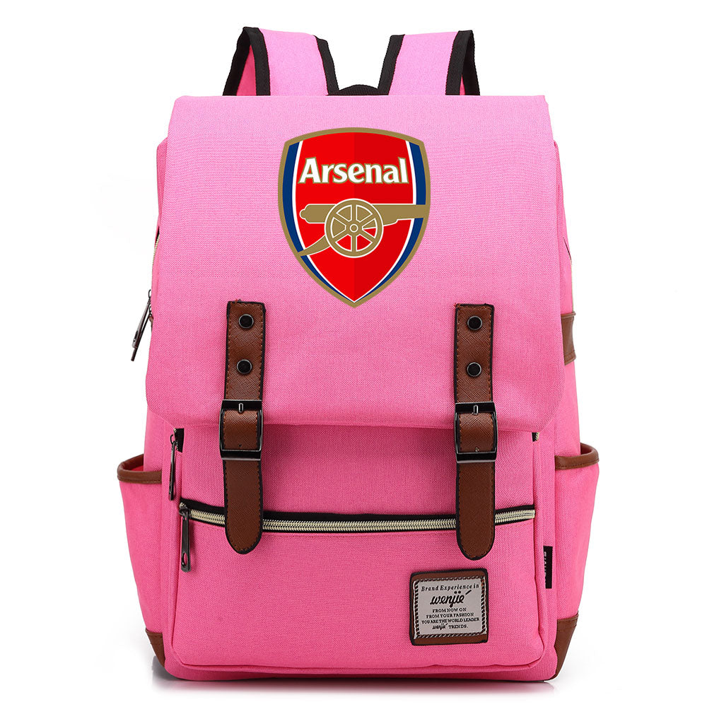 Arsenal Football Club Canvas Travel Backpack School Book Bag