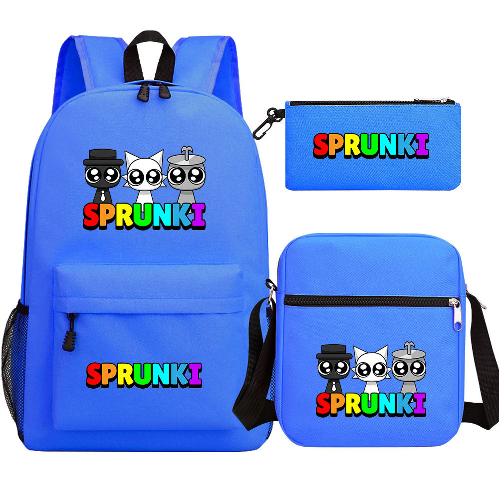 Sprunki SchoolBag Backpack Shoulder Bag Book Pencil Bags  3pcs Set