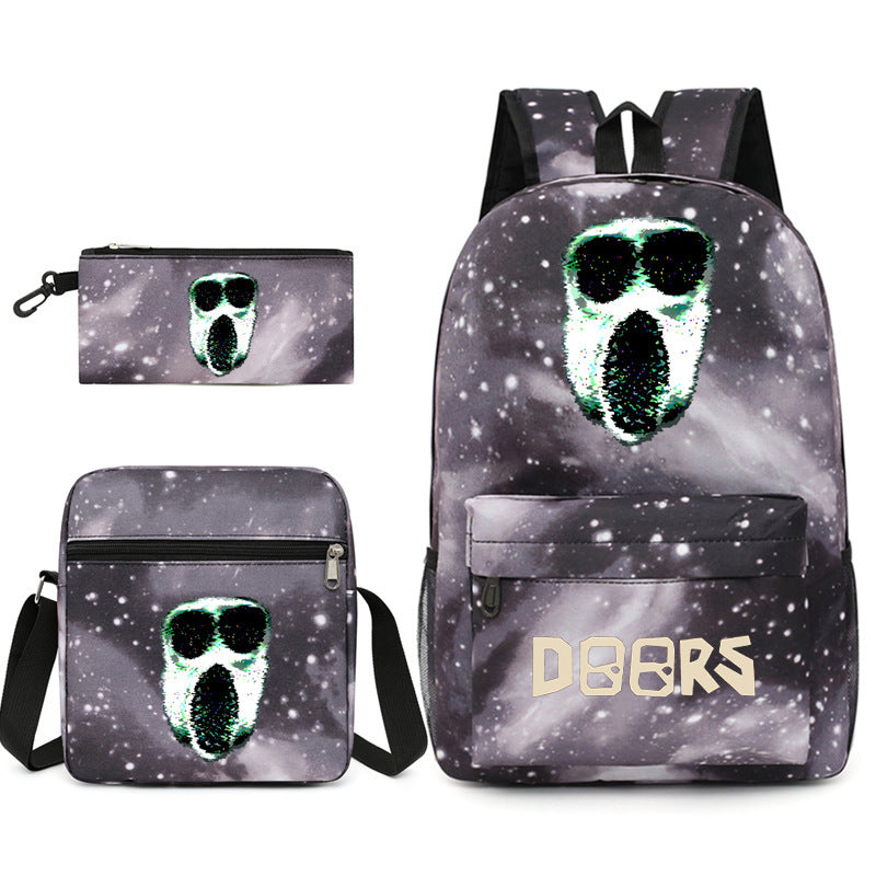 Roblox Doors SchoolBag Backpack Shoulder Bag Book Pencil Bags  3pcs Set