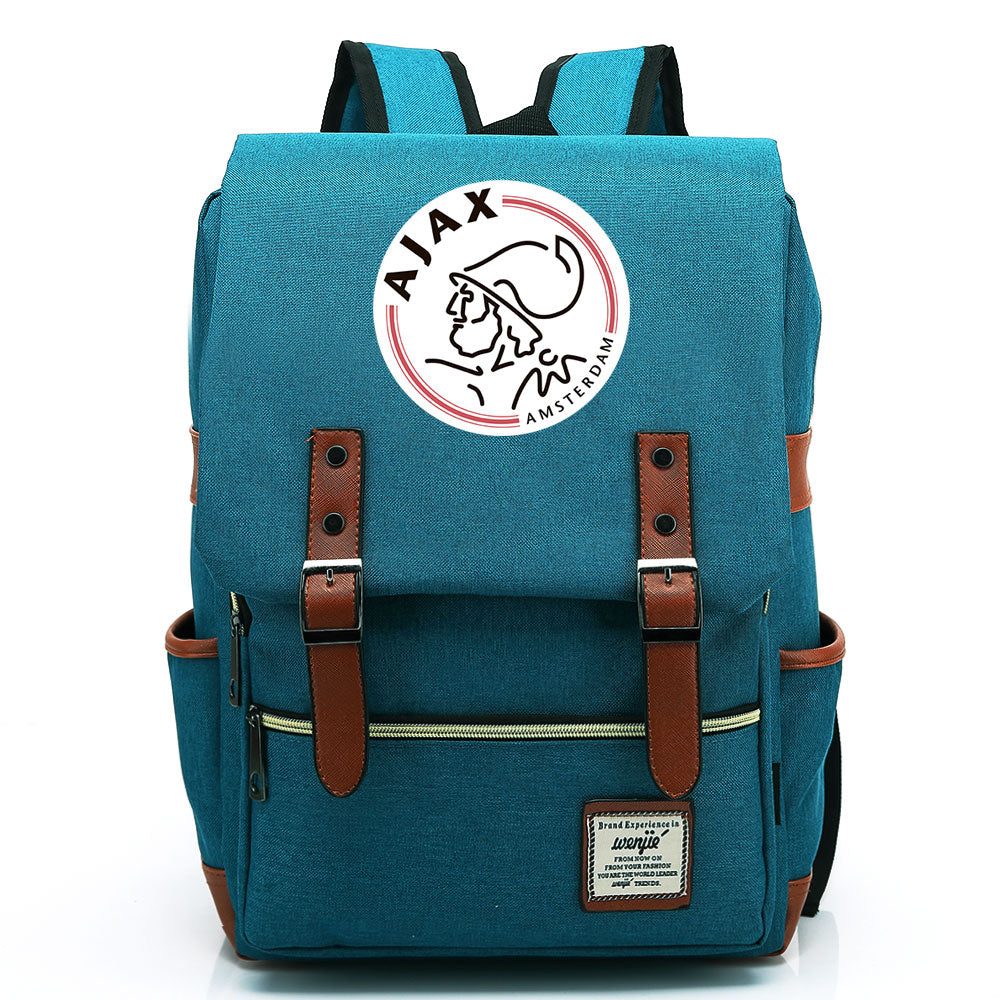 Amsterdamsche Football Club Canvas Travel Backpack School Book Bag