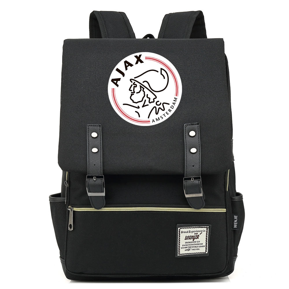 Amsterdamsche Football Club Canvas Travel Backpack School Book Bag