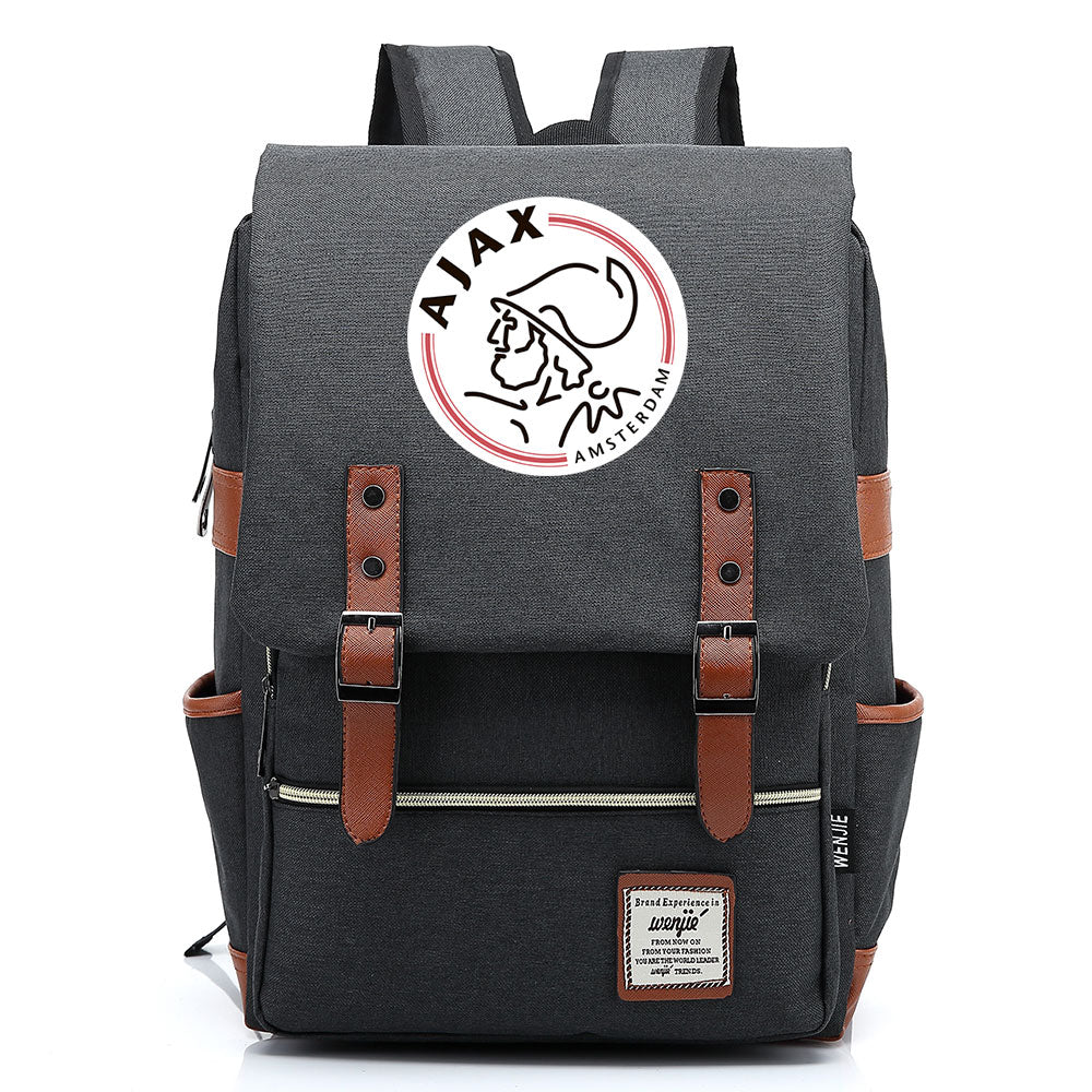 Amsterdamsche Football Club Canvas Travel Backpack School Book Bag