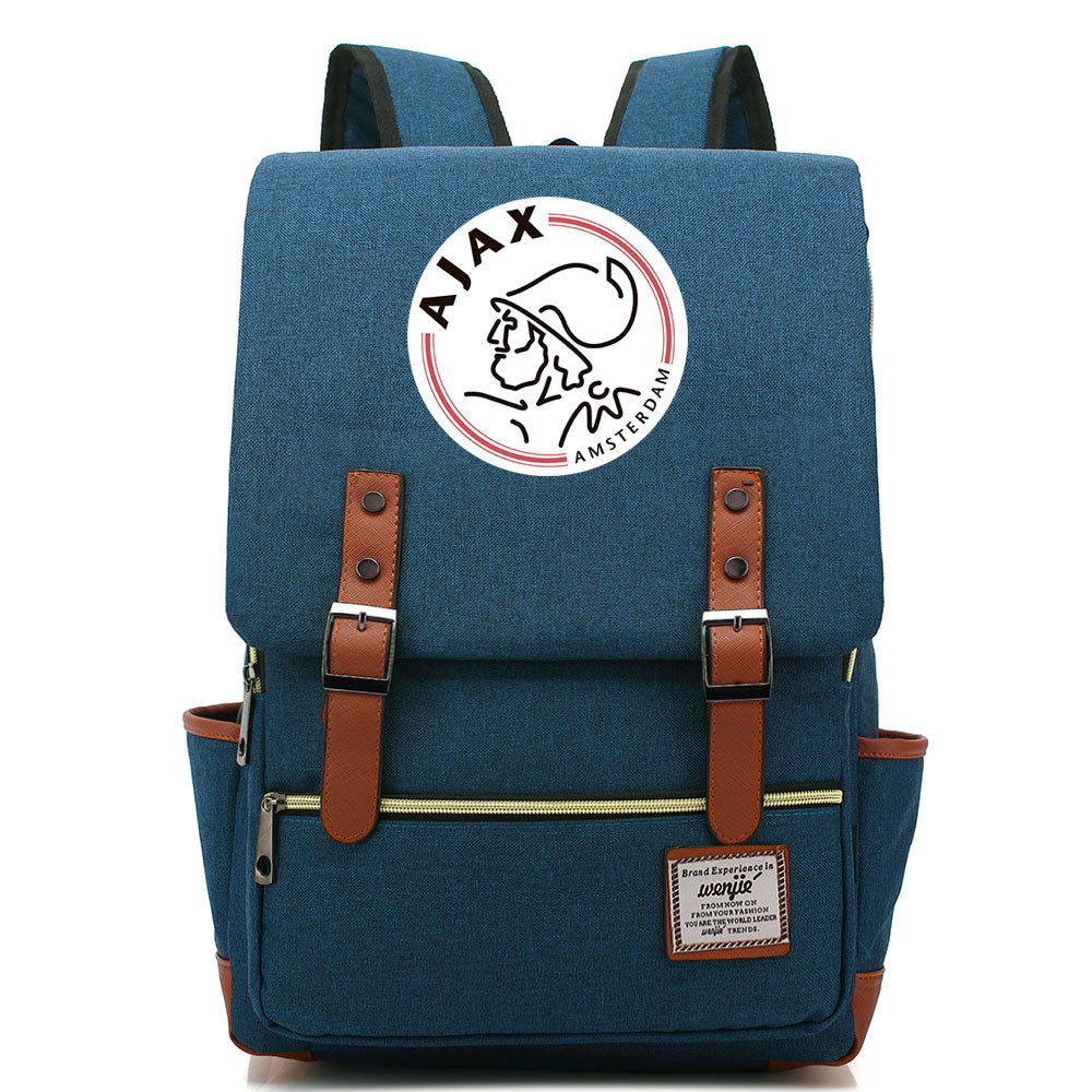 Amsterdamsche Football Club Canvas Travel Backpack School Book Bag