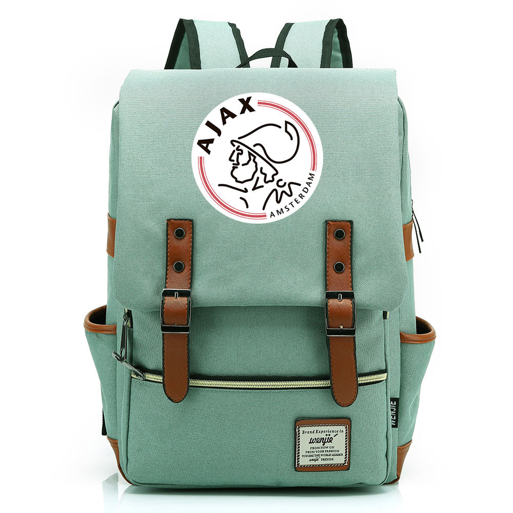 Amsterdamsche Football Club Canvas Travel Backpack School Book Bag