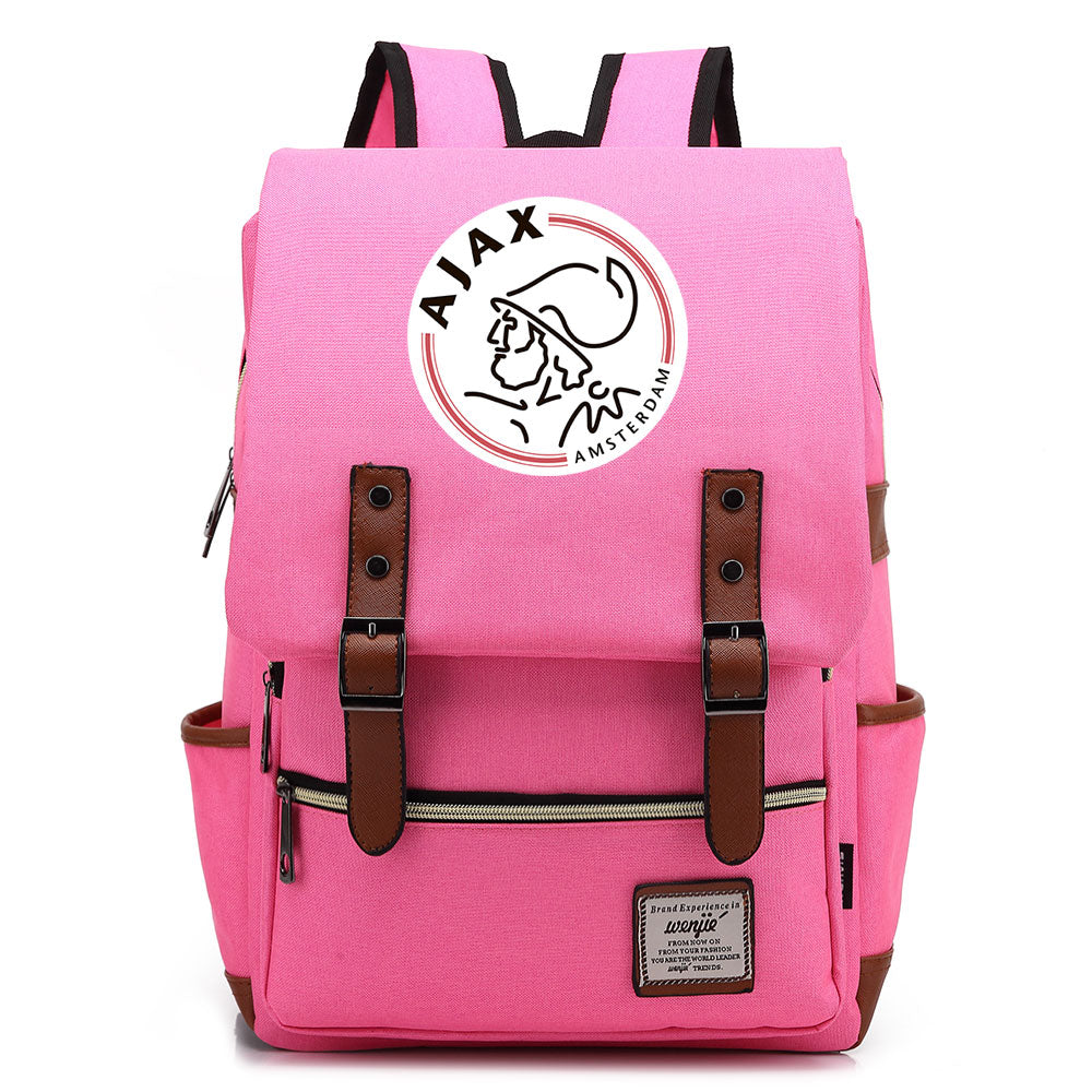 Amsterdamsche Football Club Canvas Travel Backpack School Book Bag
