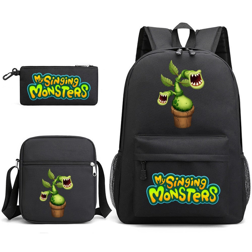 My Singing Monster SchoolBag Backpack Shoulder Bag Book Pencil Bags 3pcs Set