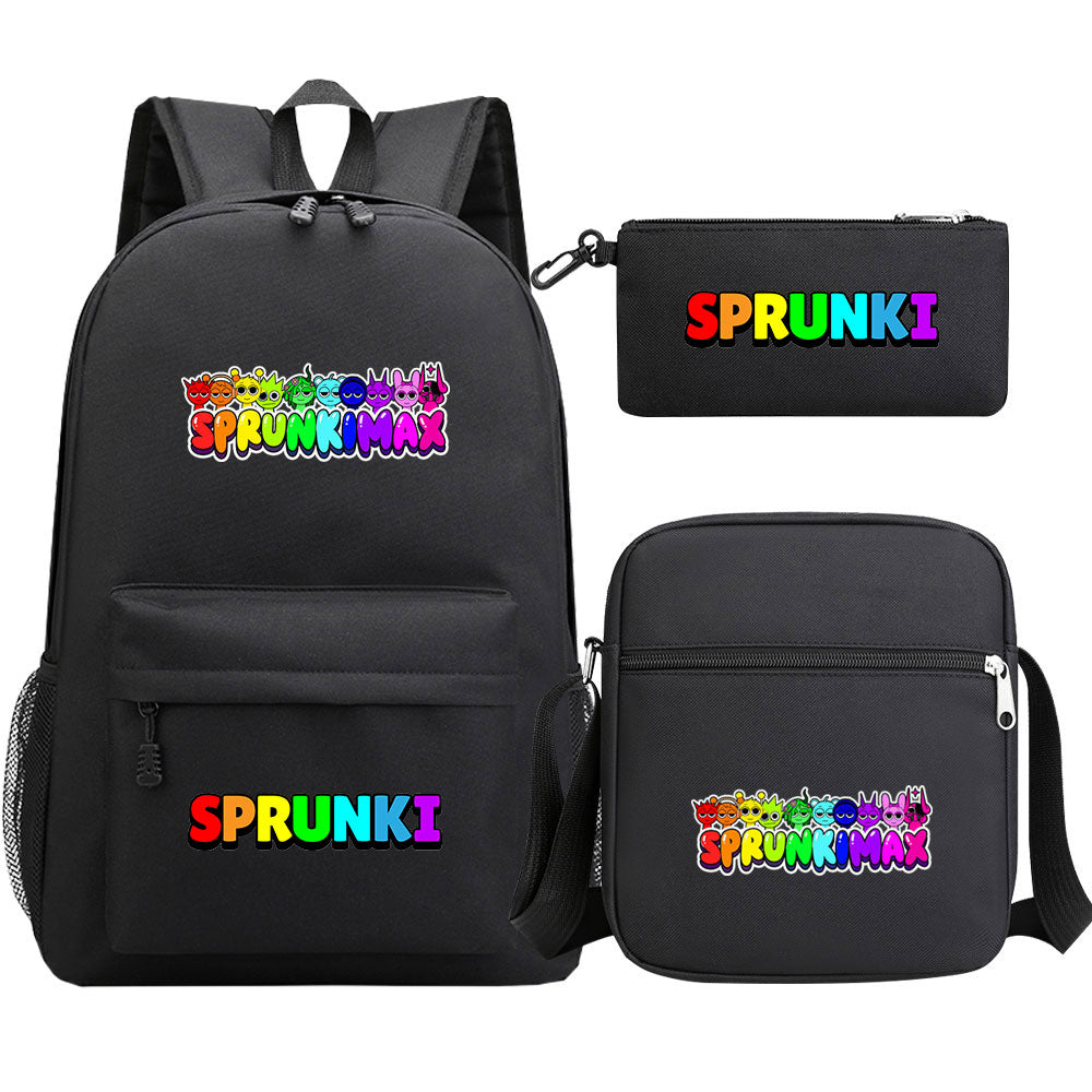 Sprunki SchoolBag Backpack Shoulder Bag Book Pencil Bags  3pcs Set