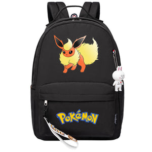 Pokemon Flareon USB Charging Backpack Shoolbag Notebook Bag Gifts for Kids Students