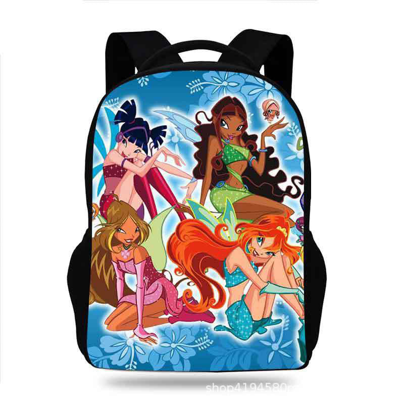 Winx Club Backpack School Sports Bag for Kids Boy Girl Kindergarten