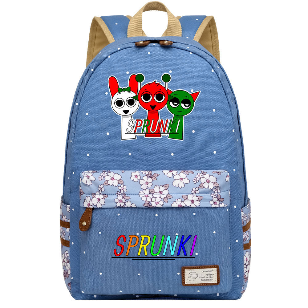 Sprunki Fashion Canvas Travel Backpack School Bag