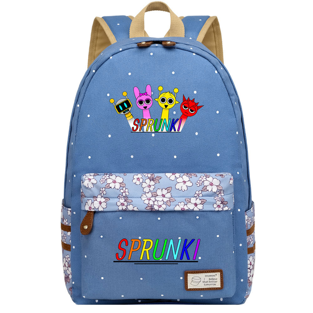Sprunki Fashion Canvas Travel Backpack School Bag