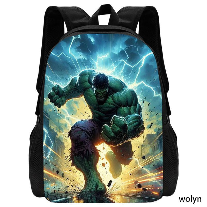 Word War Hulk Backpack School Sports Bag for Kids Boy Girl Kindergarten