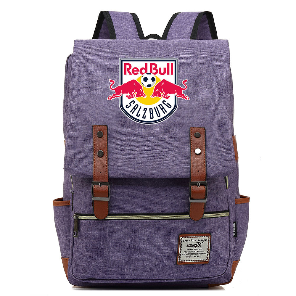 Salzburg Football Club Canvas Travel Backpack School Book Bag