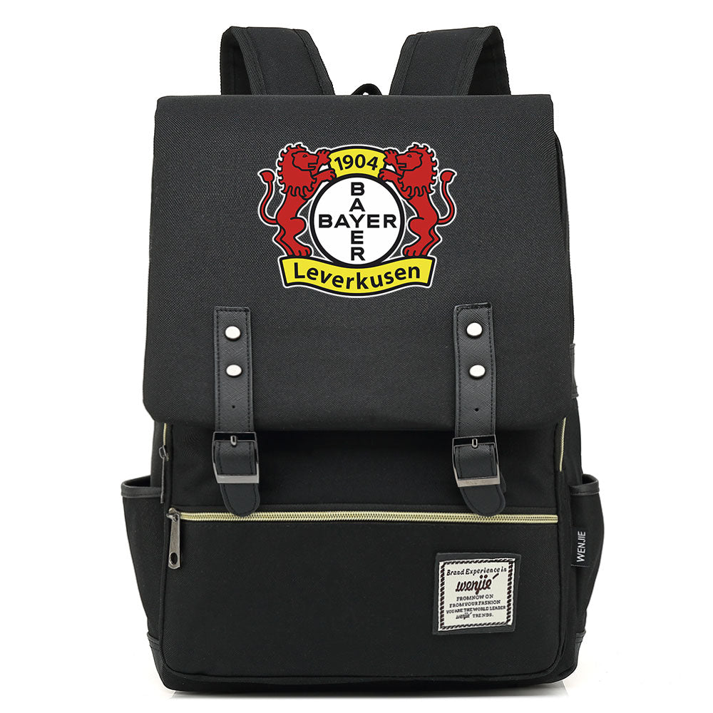 Bayer 04 Leverkusen Football Club Canvas Travel Backpack School Book Bag