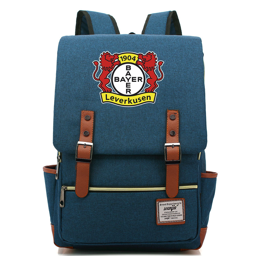 Bayer 04 Leverkusen Football Club Canvas Travel Backpack School Book Bag