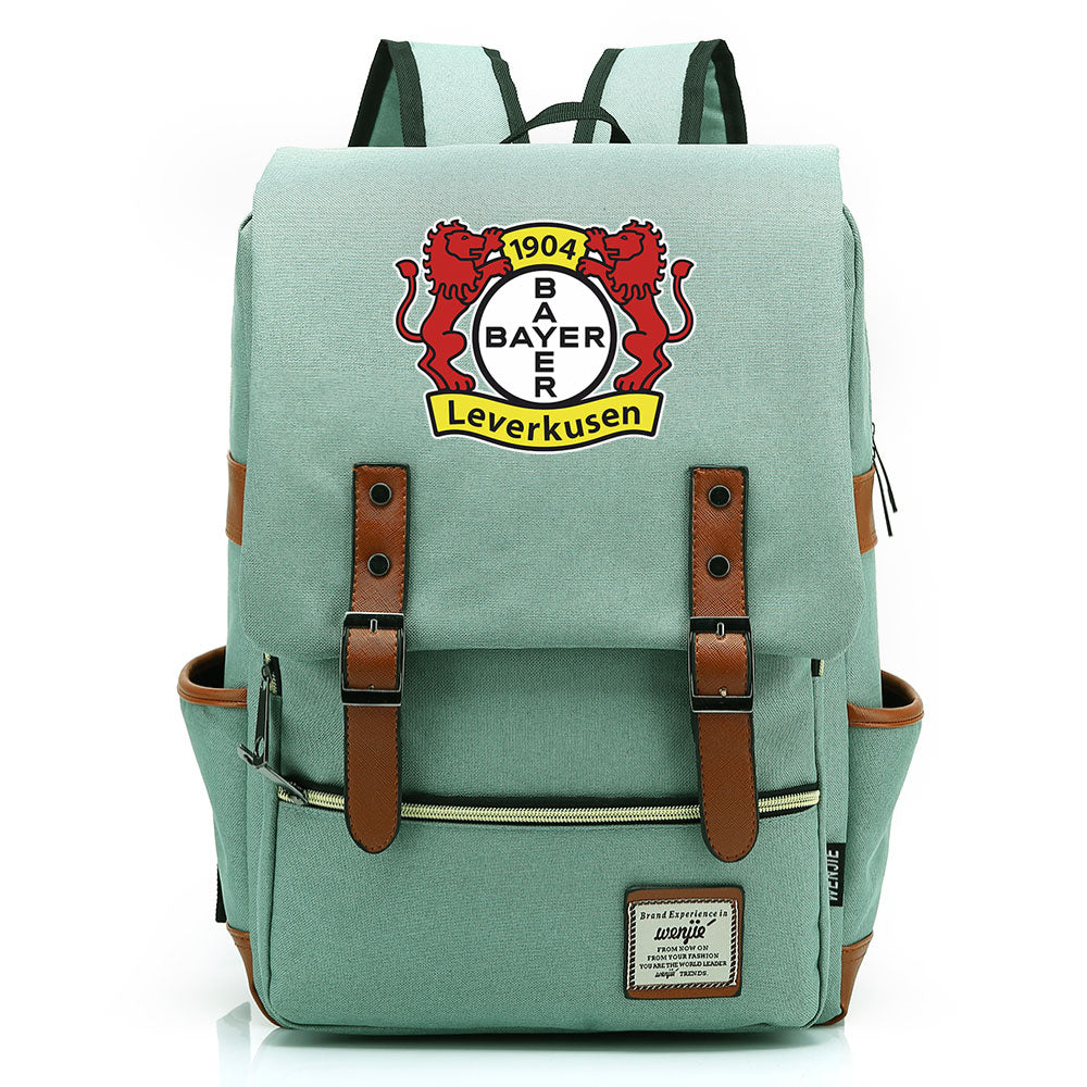 Bayer 04 Leverkusen Football Club Canvas Travel Backpack School Book Bag
