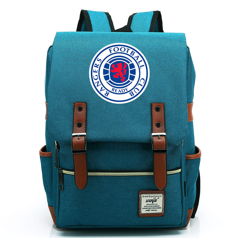 Rangers Football Club Canvas Travel Backpack School Book Bag