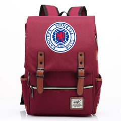Rangers Football Club Canvas Travel Backpack School Book Bag