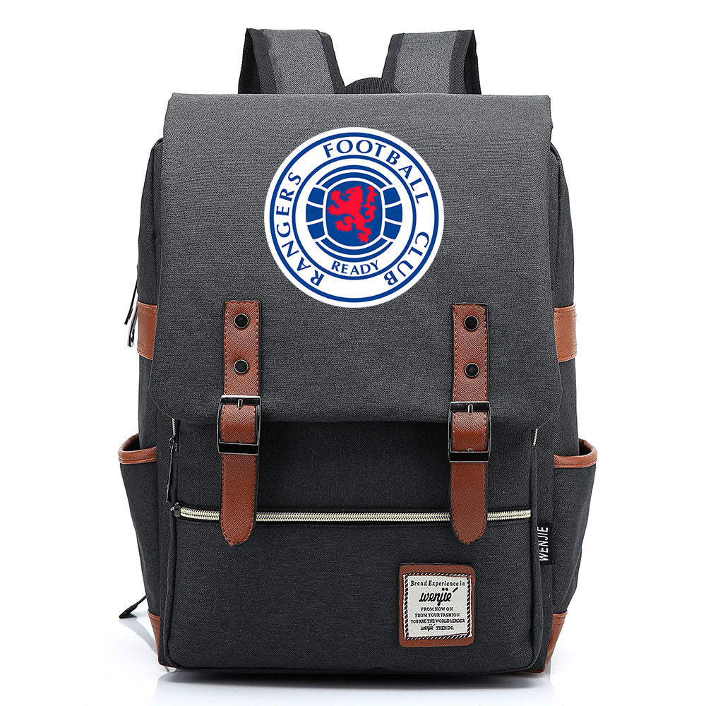 Rangers Football Club Canvas Travel Backpack School Book Bag