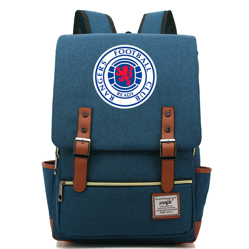 Rangers Football Club Canvas Travel Backpack School Book Bag