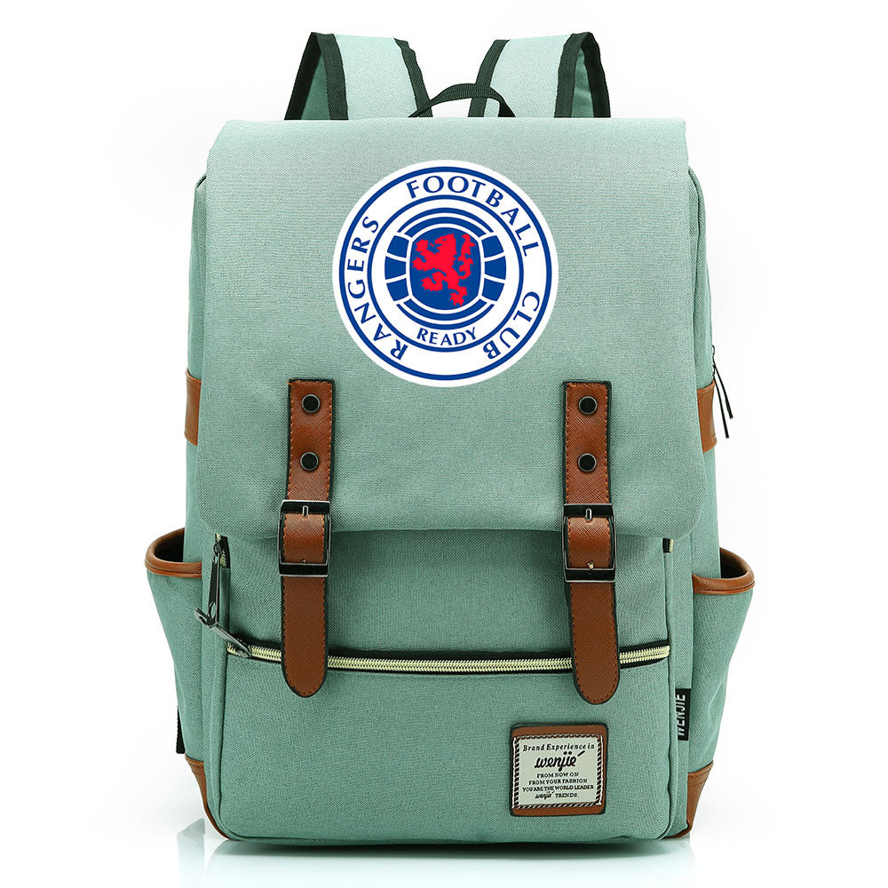 Rangers Football Club Canvas Travel Backpack School Book Bag
