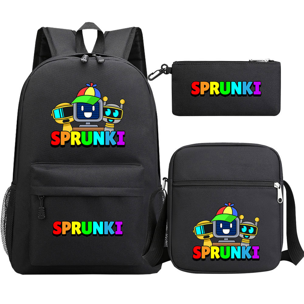Sprunki SchoolBag Backpack Shoulder Bag Book Pencil Bags  3pcs Set