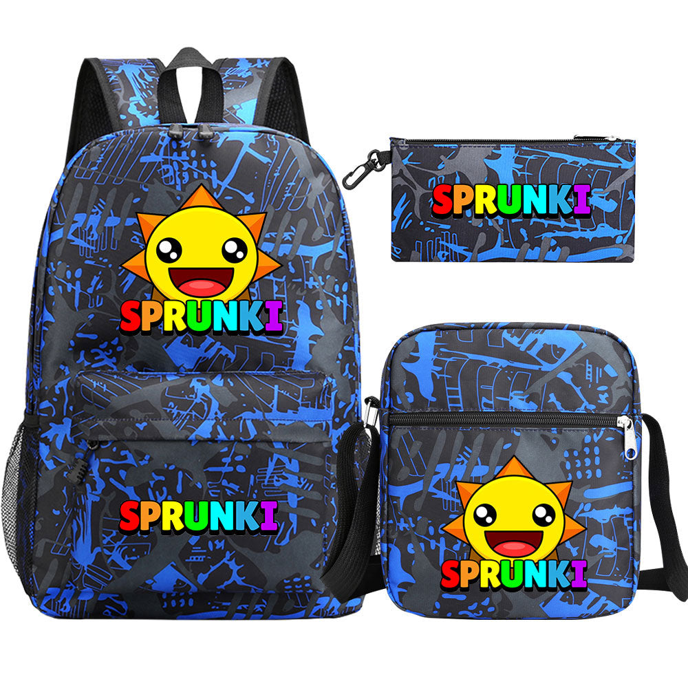 Sprunki SchoolBag Backpack Shoulder Bag Book Pencil Bags  3pcs Set