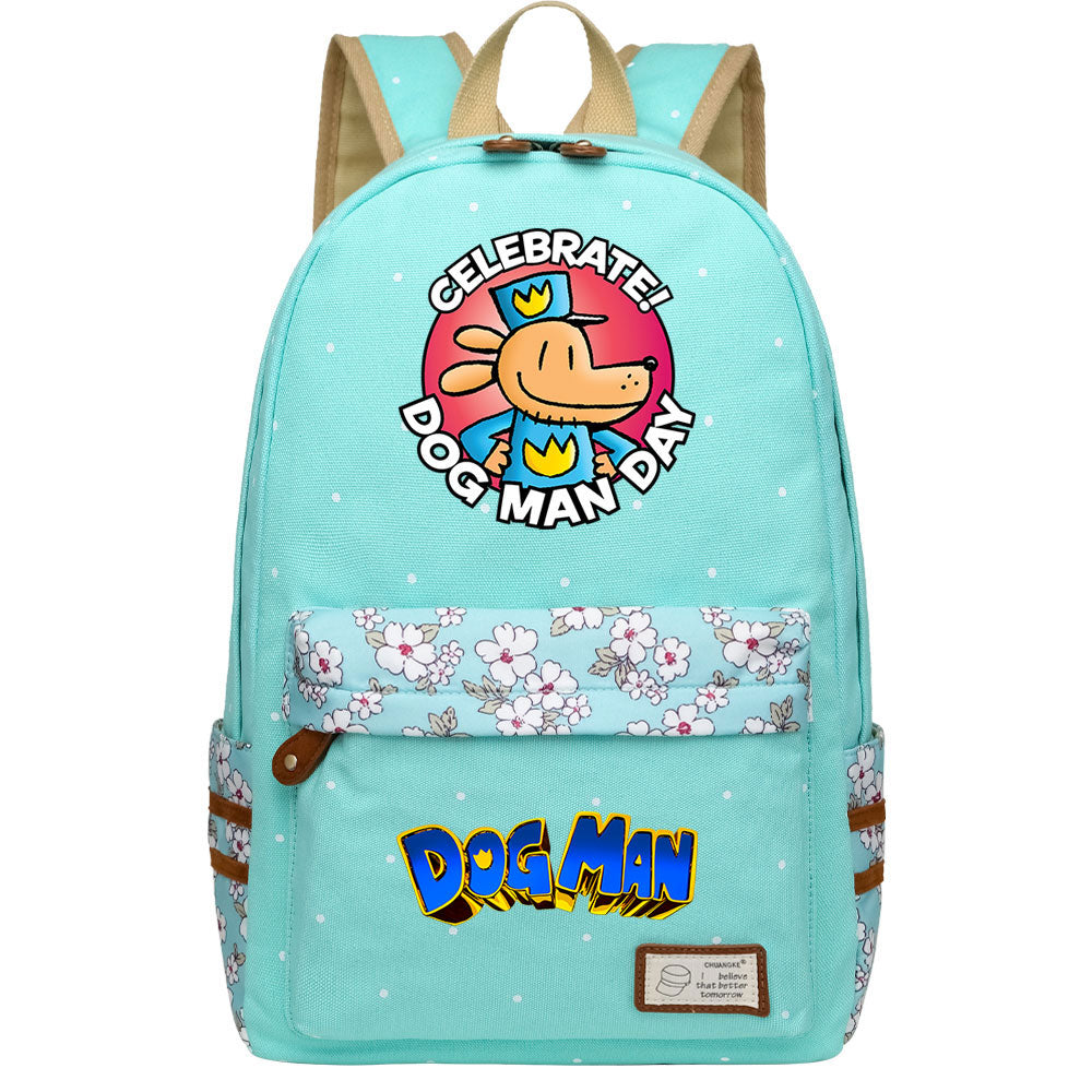 Dog Man Fashion Canvas Travel Backpack School Bag