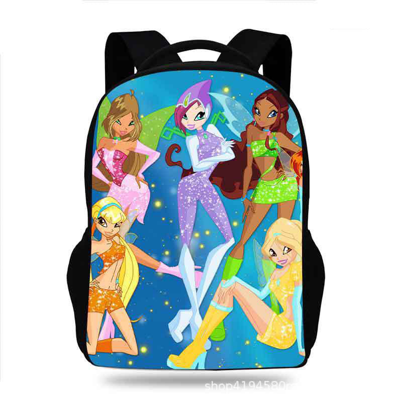 Winx Club Backpack School Sports Bag for Kids Boy Girl Kindergarten