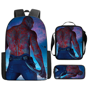 Guardians of the Galaxy Schoolbag Backpack Lunch Bag Pencil Case 3pcs Set Gift for Kids Students