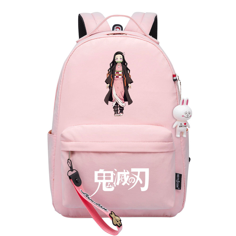 Demon Slayer Kimetsu No Yaiba Kamado Nezuko Cosplay Backpack School Bag Water Proof