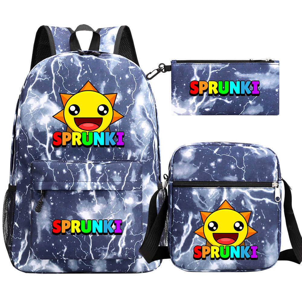 Sprunki SchoolBag Backpack Shoulder Bag Book Pencil Bags  3pcs Set