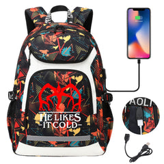 Strangers Things The Demogorgon USB Charging Backpack School NoteBook Laptop Travel Bags