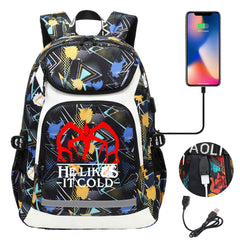 Strangers Things The Demogorgon USB Charging Backpack School NoteBook Laptop Travel Bags