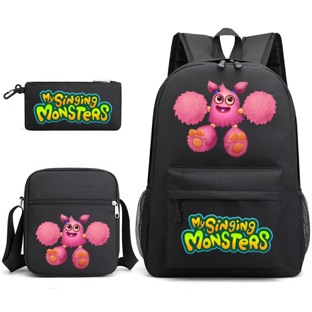 My Singing Monster SchoolBag Backpack Shoulder Bag Book Pencil Bags 3pcs Set