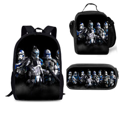 Star Wars Rebels Stormtrooper Schoolbag Backpack Lunch Bag Pencil Case Set Gift for Kids Students