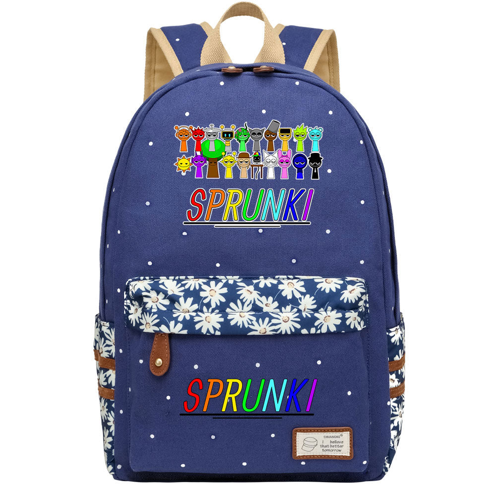 Sprunki Fashion Canvas Travel Backpack School Bag