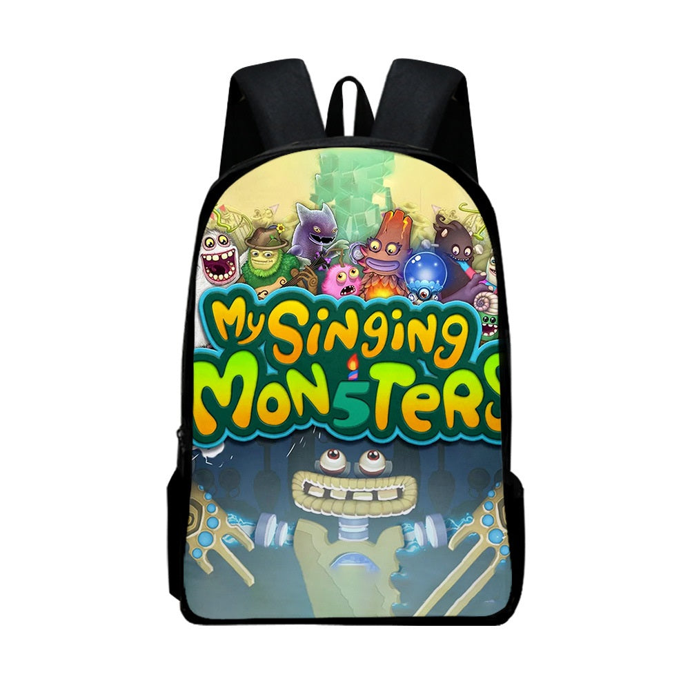 My Singing Monsters  Backpack School Sports Bag for Kids Boy Girl